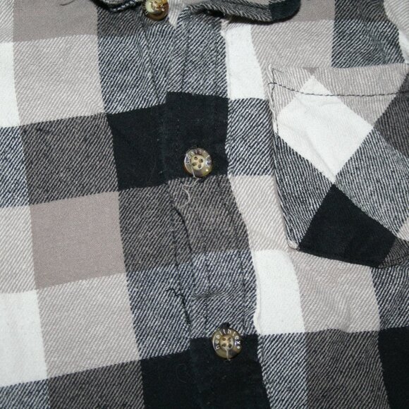 🍁BOYS 5T FLANNEL SHIRT LONG SLEEVE CHECKERED BUTTON-DOWN TOP LAYER WARM PLAID - Picture 8 of 11